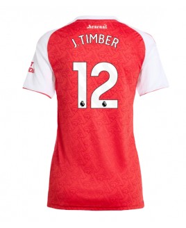 Günstige Arsenal Jurrien Timber #12 Heimtrikot Damen 2025-26 Kurzarm